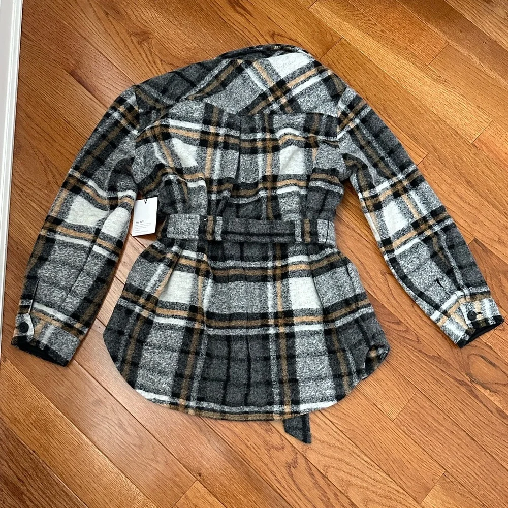 BELLA DAHL Belted Wool-Blend Shacket - Picture 4 of 5